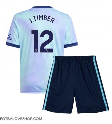 Arsenal Jurrien Timber #12 Dětské Alternativní Dres 2024-25 Krátký Rukáv (+ trenýrky)